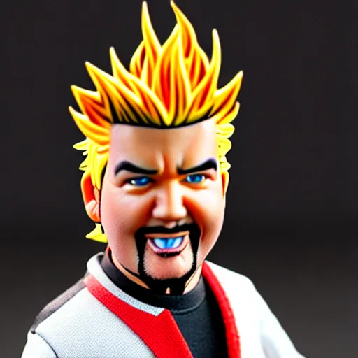 Image similar to Guy Fieri action figure, product photo, detailed, 4k