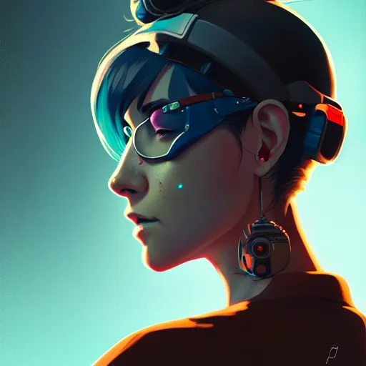 Image similar to portrait of a cyberpunk tattooed barmaid, artstation, elegant, highly detailed, digital painting, concept art, smooth, sharp focus, illustration, art by studio ghibli, fujita goro, atey ghailan, tom whalen, jean giraud 8 k