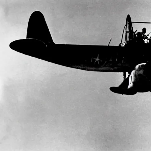 Image similar to highly detailed photograph of a plane being shot out of the sky in ww2