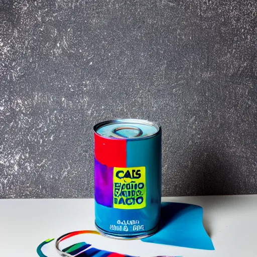 Image similar to can of paint, modern, professional photography, studio lighting