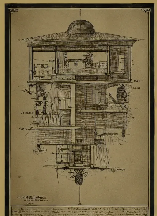 Image similar to a blueprint design of the concept of gluttony