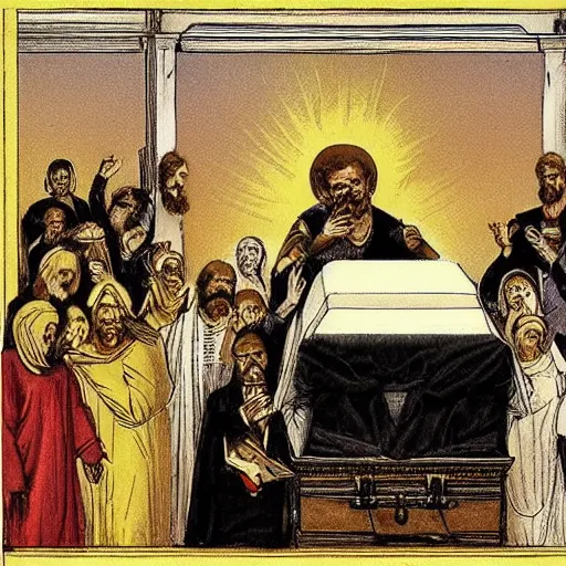 Image similar to god's funeral