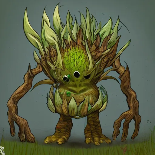 Image similar to A fierce plant monster, trending on art station