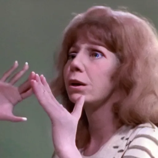 Prompt: woman enters a nostril cult, 1977 live-action children's tv show, color