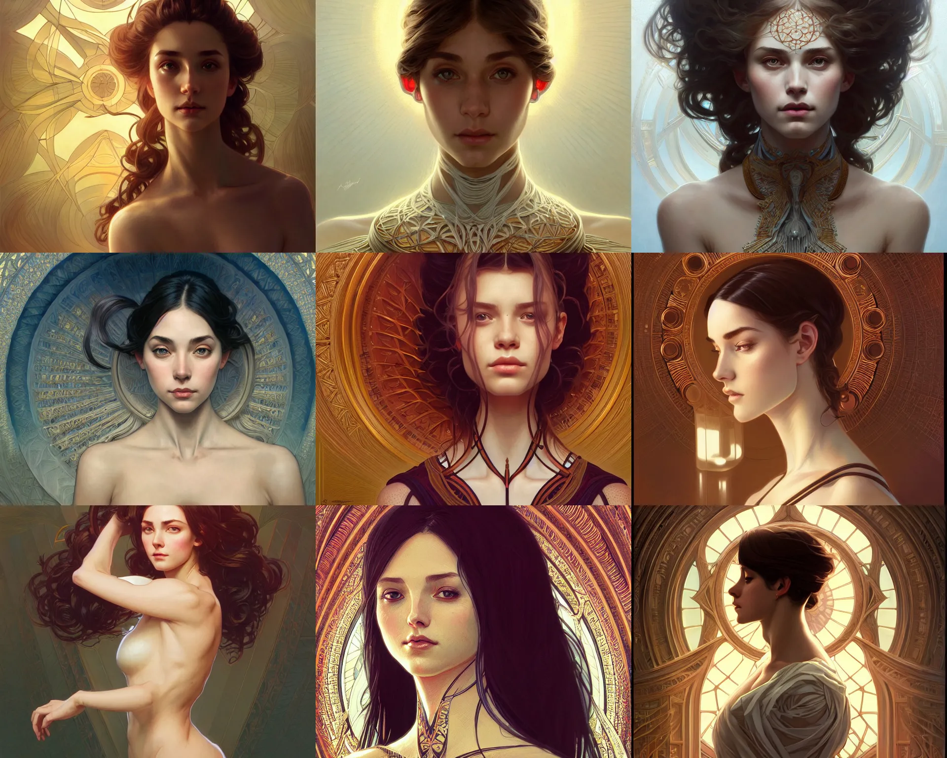 Prompt: symmetry!! wide angle full shot of a perfectly average person, pretty face, intricate, elegant, highly detailed, digital painting, artstation, concept art, smooth, sharp focus, illustration, art by artgerm and greg rutkowski and alphonse mucha, 8 k