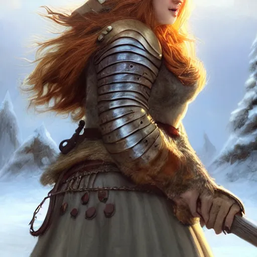 redhead viking art