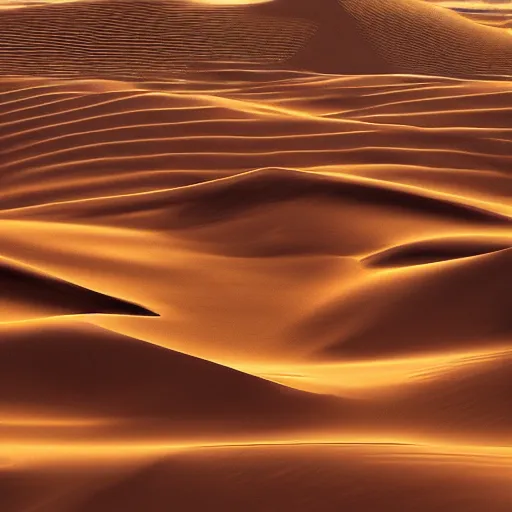 Image similar to endless desert, digital art, devinart, golden hour,