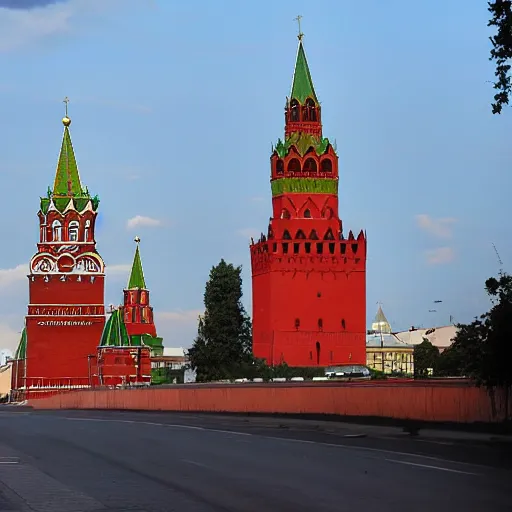 Prompt: the kremlin collapsing