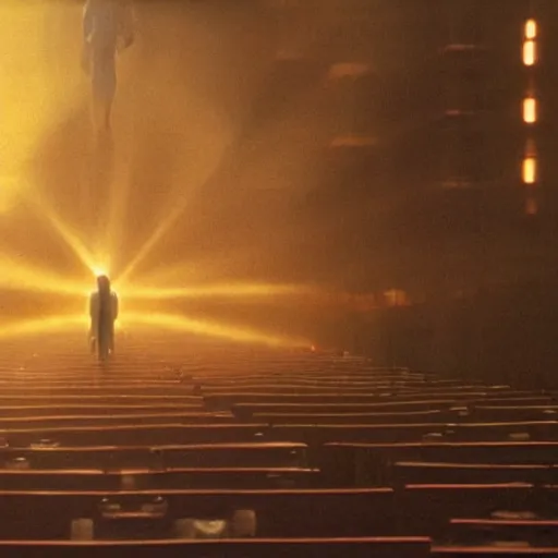 Image similar to movie still of god sun cyborg, cinematic composition, cinematic light, criterion collection, by edgar wright