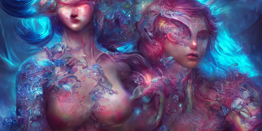 Image similar to dreamscape, female, ross tran, vivid colors, anatomical, highly detailed sculpture, intricate detailed, ommatidia, 8 k, cinematic atmosphere, post - processing