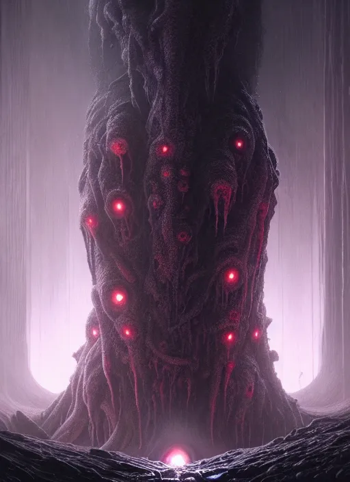 Image similar to stunning cosmic horror great old ones!! lovecraftian horror, dead space horror!! cinematic lighting, muted colours, digital art, winning award masterpiece, fantastically beautiful, aesthetically inspired by wayne barlowe and gerald brom, trending on artstation, art by greg rutkowski, octane render, unreal engine, 8 k