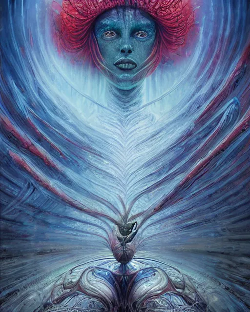 Prompt: as above so below, by antonio j. manzanedo, giger, alex grey, android jones, wayne barlowe, philippe druillet, raymond swanland, cyril rolando, josephine wall, harumi hironaka, trending on artstation