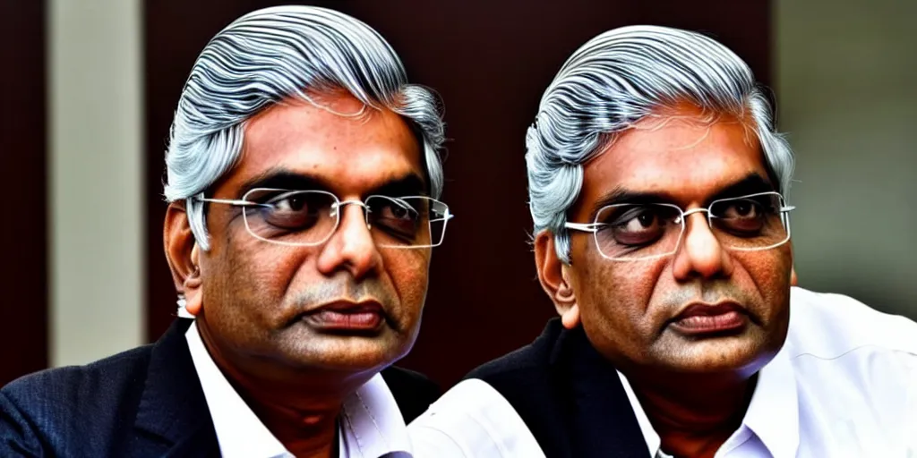 Image similar to low angle portrait of ranil wickramasinghe