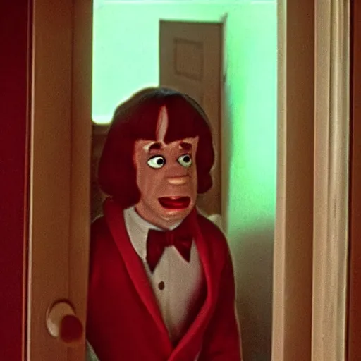 Image similar to movie still photo of Scooby-Doo as Jack Torrance in The Shining