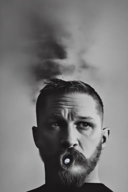 Prompt: Tom hardy, Nina Masic, Soft focus, vertical portrait, natural lighting, f1.8, 50mm, fujifilm, classic chrome, film grain, cinematic lighting