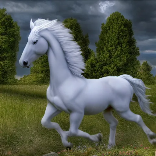 Image similar to the mythical Pegasus, photorealistic, 4k