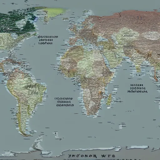 Image similar to world map after flood