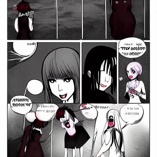 a dark picture comic featuring blood horror and goth