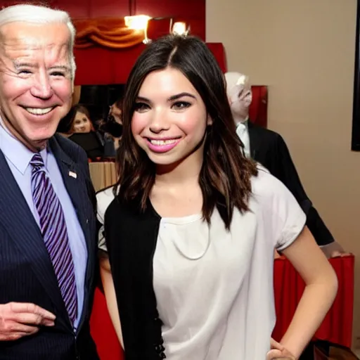 Image similar to carly shay from icarly (2010) meets joe biden