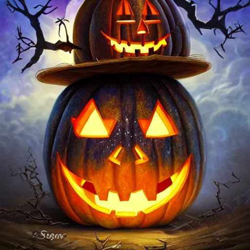 Image similar to Epic Halloween Fantasy Art by John Stephans