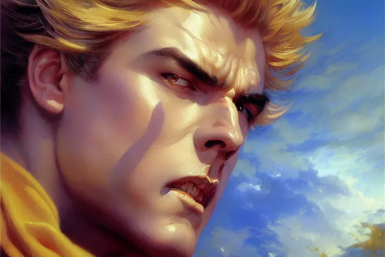 Portrait of Dio Brando from Jojo's Bizarre Adventure, Stable Diffusion