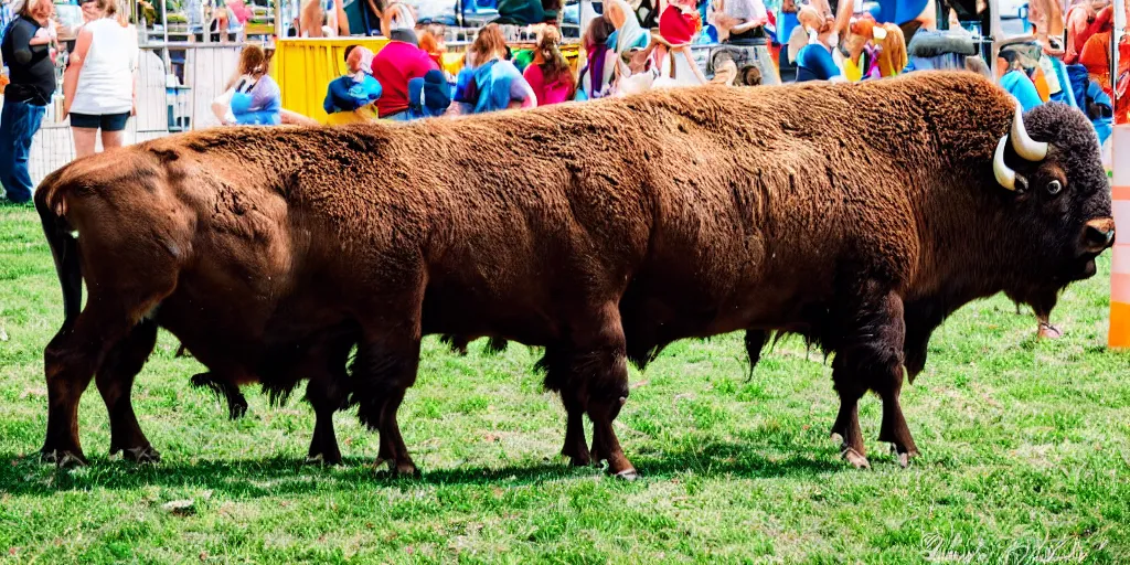 Image similar to fair rides petting zoo bison focus photography