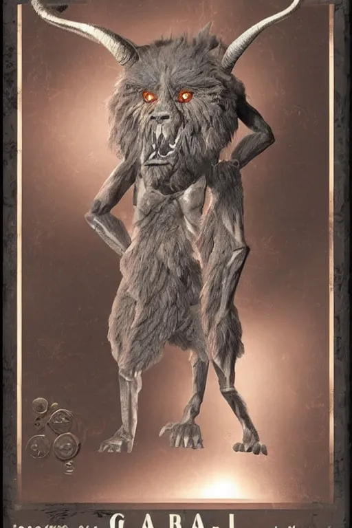 Image similar to Abe was a Forgotten Beast. A towering humanoid composed of rose gold. It has a gaunt appearance. Its grey fur is matted. Beware its deadly gas!