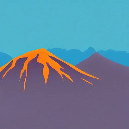 Image similar to an ultra wide view of a highly contrasted mountain , lava, ice, isometric, detailed,