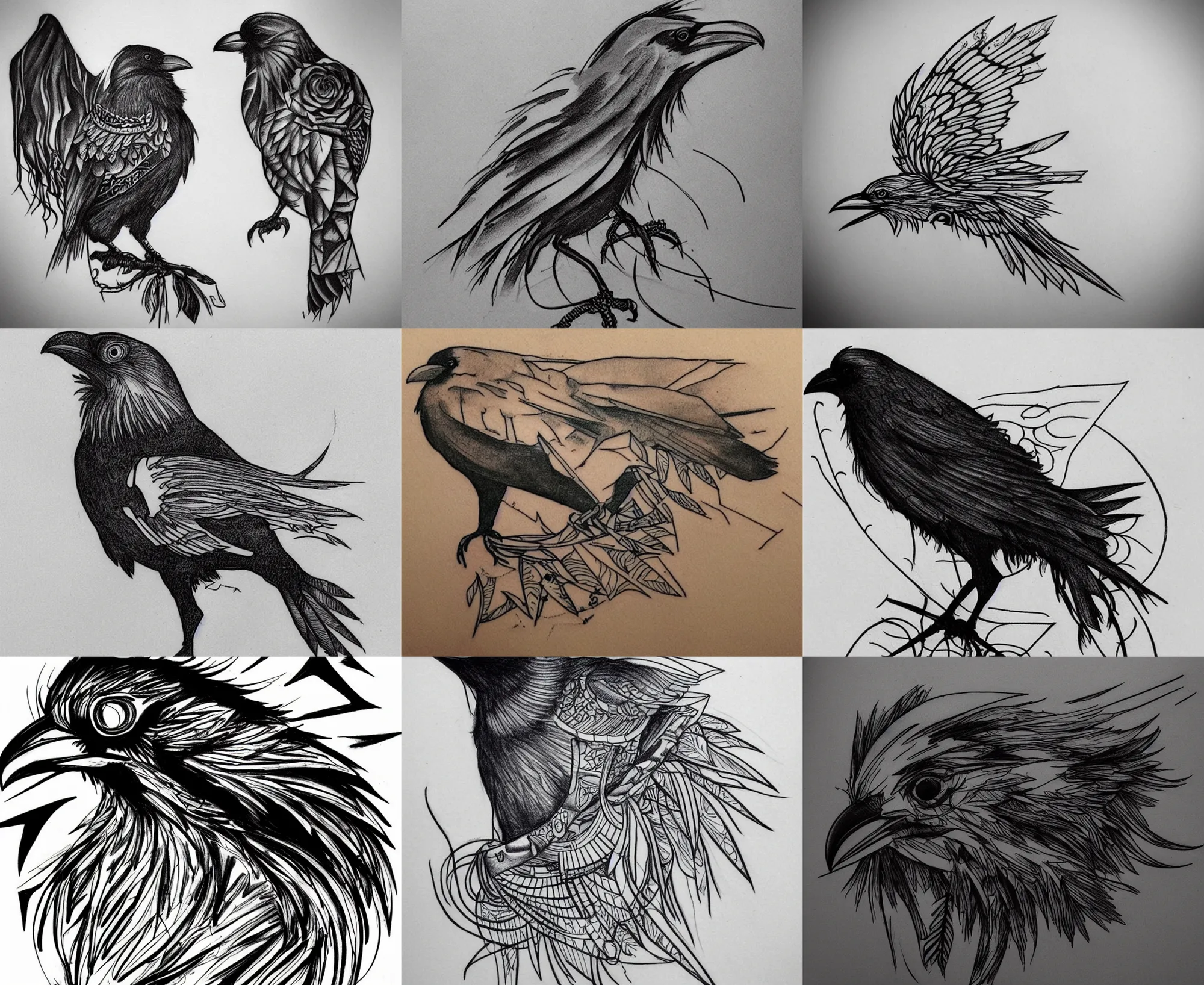 Crow Tattoo png images  PNGEgg
