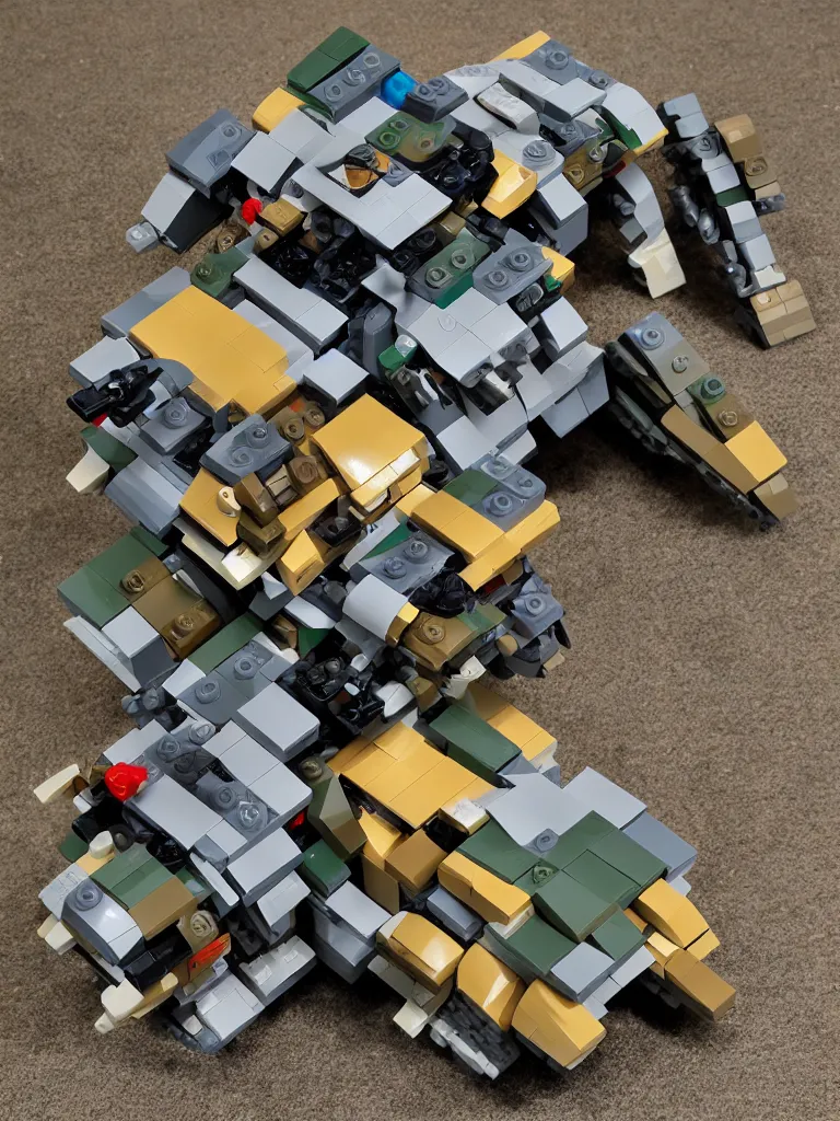 Image similar to mechwarrior timberwolf lego set