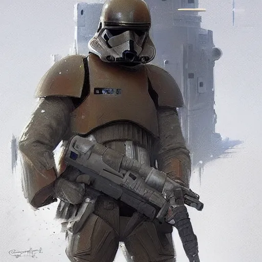 Image similar to star wars concept art by greg rutkowski, soldier wearing the tactical gear of the galactic alliance, digital painting, artstation, concept art, smooth, sharp foccus ilustration, artstation hq