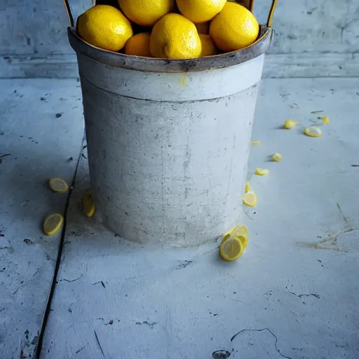 Prompt: chest full of lemons, beautiful light