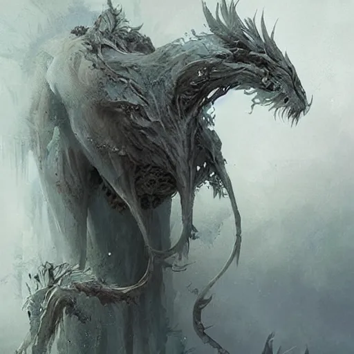 Image similar to a beautiful new creature from folklore, clear detailed view. ethereal fantasy art by greg rutkowski