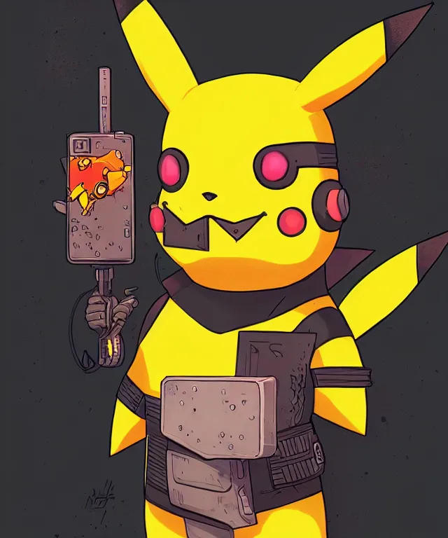 Image similar to a portrait of a cyberpunk pikachu holding a cheese, cyberpunk!, fantasy, elegant, digital painting, artstation, concept art, matte, sharp focus, illustration, art by josan gonzalez