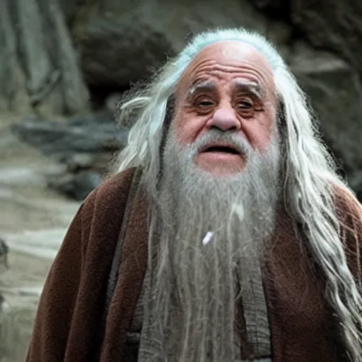 Image similar to movie still of danny devito starring as gandalf in the 2 0 2 6 lord of the rings movie