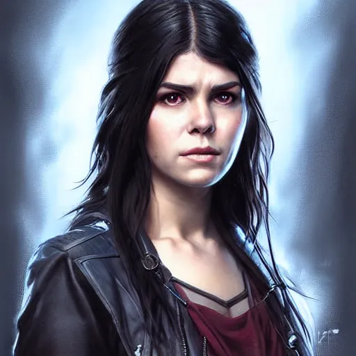 Image similar to digital art, portrait of octavia blake in the 100 tv show, by artgerm, by krenz cushart, by peter kemp, by ross tran