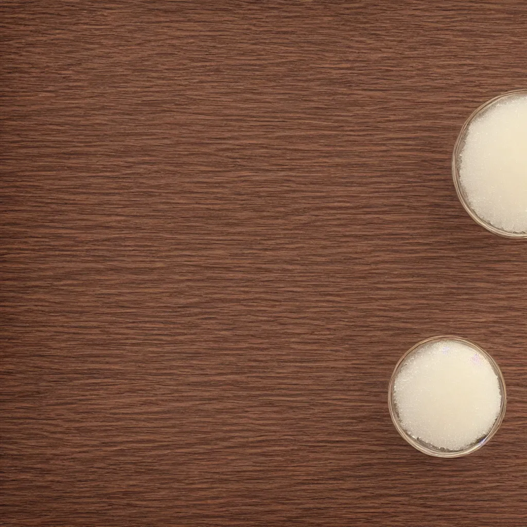 Image similar to top-down view with sugar top of a wooden table, wallpaper, 4k, photorealistic