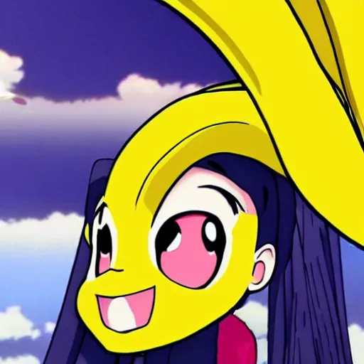 Prompt: a flying banana, anime style