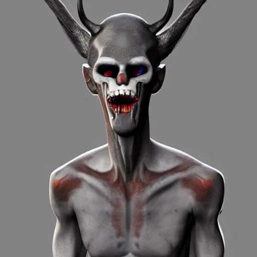 Image similar to a human - wendigo crossbreed, illustrated by antoine verney - carron and j. lesaffre, trending on artstation, 4 k, 8 k, artstation 3 d render, artstation 3 d, artstation graphics, artstation lighting