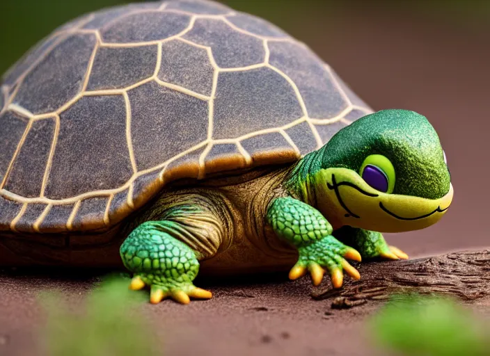 Image similar to national geographic wildlife photo of real life yoshi yoshi in real life in the wild, dinosaur turtle, 8 k, 8 5 mm f 5. 6