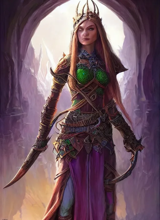 Image similar to elf, ultra detailed fantasy, dndbeyond, bright, colourful, realistic, dnd character portrait, full body, pathfinder, pinterest, art by ralph horsley, dnd, rpg, lotr game design fanart by concept art, behance hd, artstation, deviantart, hdr render in unreal engine 5