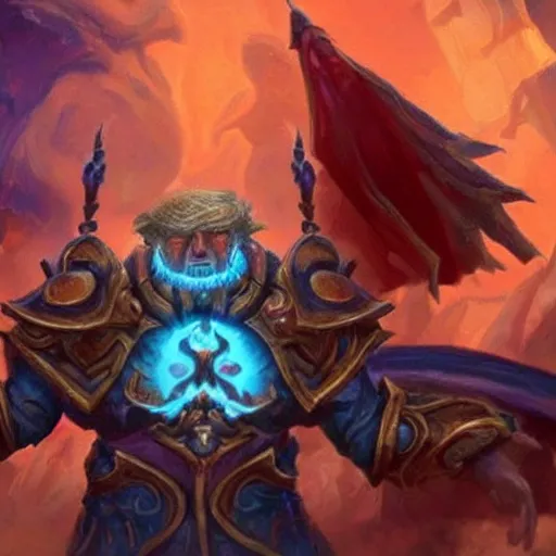 Image similar to donald trump as old god y'shaarj in world of warcraft