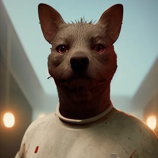 Image similar to Elon Musk with dog cone head on, realistic artstyle, wide shot, dramatic lighting, octane render, hyperrealistic, high quality, highly detailed, HD, beautiful, cinematic, 8k, unreal engine, facial accuracy, symmetrical