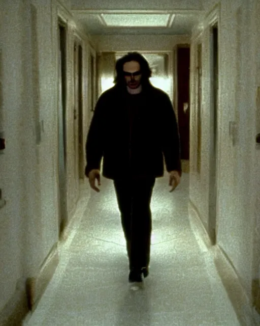 Image similar to joaquin phoenix in the shining ( 1 9 8 0 ) as jack torrance, directed by stanley kubrick, cinematography