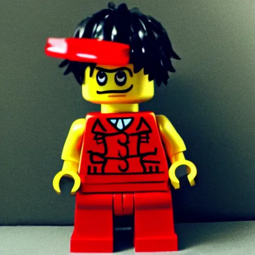 Image similar to luffy as lego