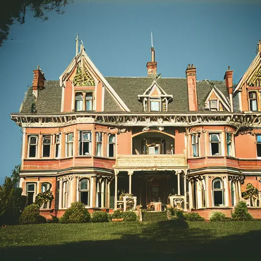 Image similar to victorian mansion. photographed with leica summilux - m 2 4 mm lens, iso 1 0 0, f / 8, portra 4 0 0