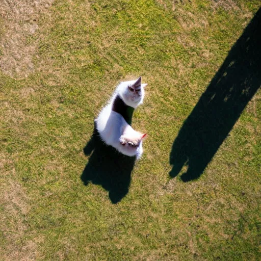 Prompt: cats aerial photography