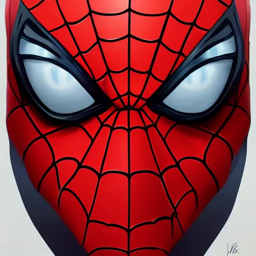 Image similar to face icon stylized minimalist spiderman, loftis, cory behance hd by jesper ejsing, by rhads, makoto shinkai and lois van baarle, ilya kuvshinov, rossdraws global illumination