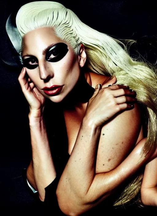 Image similar to lady gaga photoshoot by annie leibovitz