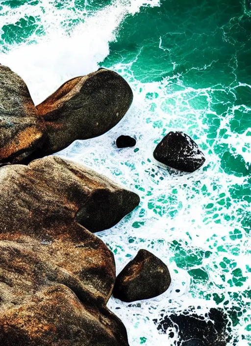 Image similar to beautiful rocks in ocean waves photograph